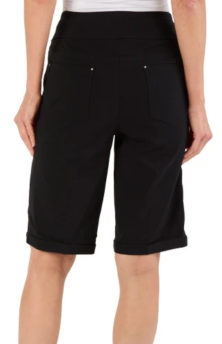 Thumbnail 2: Zac & Rachel Women's 5 Pocket Comfort Stretch Cuffed Skimmer Shorts  