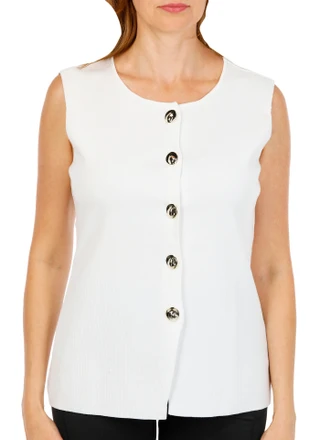 Thumbnail 1: Ellen Tracy Women's Sleeveless Sweater Vest 