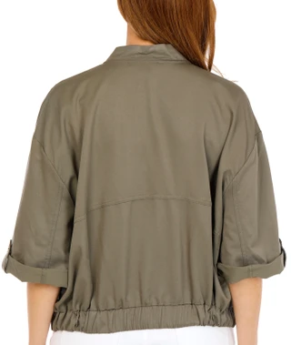 Thumbnail 2: Ellen Tracy Women's 3/4 Sleeve Bomber Jacket 