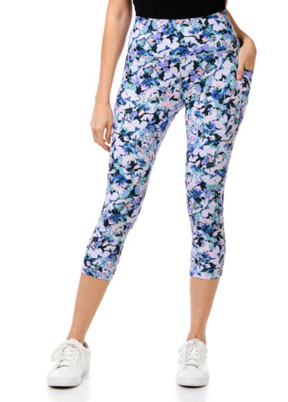 Thumbnail 1: RBX Women's Active Floral Capris 
