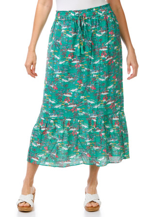 Thumbnail 1: Nanette Lepore Women's Tropical Print Tiered Skirt 