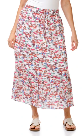 Thumbnail 1: Nanette Lepore Women's Tropical Print Tiered Skirt 