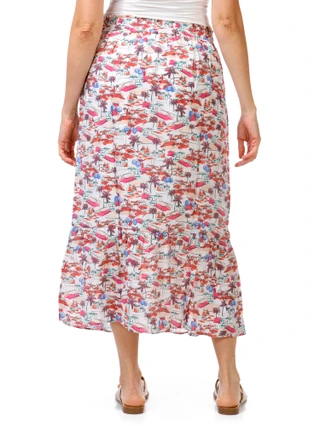 Thumbnail 2: Nanette Lepore Women's Tropical Print Tiered Skirt 