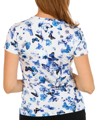 Thumbnail 2: ELIE TAHARI Women's Short Sleeve Butterfly Tee 