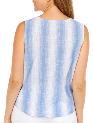 Thumbnail 3: Dash Women's Sleeveless Button Down Striped Top 
