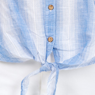 Thumbnail 7: Dash Women's Sleeveless Button Down Striped Top 