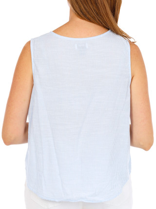 Thumbnail 3: Dash Women's Sleeveless Button Down Striped Top 