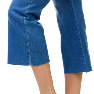 Thumbnail 4: Stella Parker Petite Mid Rise Kick Flare Cropped Denim Jeans 