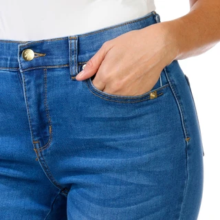 Thumbnail 3: Stella Parker Petite Mid Rise Kick Flare Cropped Denim Jeans 