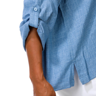 Thumbnail 2: MAX STUDIO Plus 3/4 Sleeve Roll Tab Top 