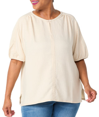 Thumbnail 1: MAX STUDIO Plus Keyhole Neck Top 