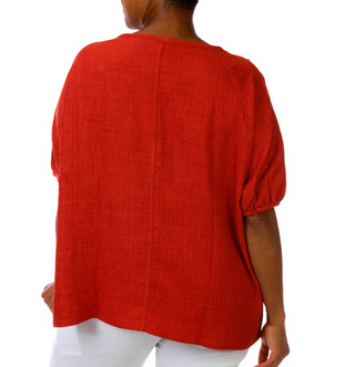 Thumbnail 5: MAX STUDIO Plus Short Sleeve Keyhole Neck Top 
