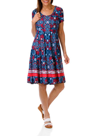 Thumbnail 1: Sami & Jo Women's Keyhole Swing Dress 