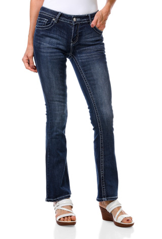 Thumbnail 2: Soho Juniors 5 Pocket Skull Bling Bootcut Jeans 