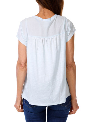 Thumbnail 2: Tru Self Women's Embroidered Rhinestone Yoke Peasant Top 