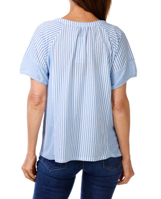 Thumbnail 4: Joie De Vivre Women's Multi Stripe Henley Top 
