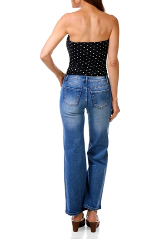 Thumbnail 2: Soho Juniors 5 Pocket Bootcut Jeans with Tube Top 