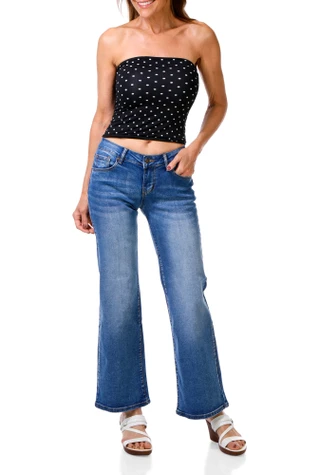 Thumbnail 1: Soho Juniors 5 Pocket Bootcut Jeans with Tube Top 