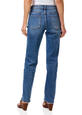 Thumbnail 2: LOVE VERVET Juniors 5 Pocket Medium Wash Straight Leg Jeans 