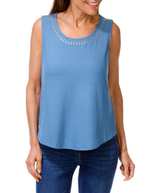 Thumbnail 1: RIO & RIAN Women's Ribbed Studded Tank 