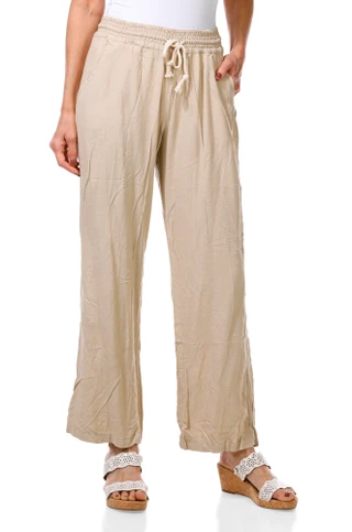 Thumbnail 2: April Kiss Juniors Drawstring Wide Leg Beach Pants 