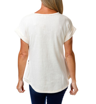Thumbnail 2: Anneliese Women's Soft Corduroy Button Hem Top 