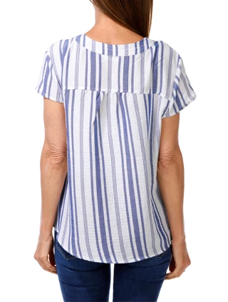 Thumbnail 2: Cavalini Women' s Stripe Print Top  