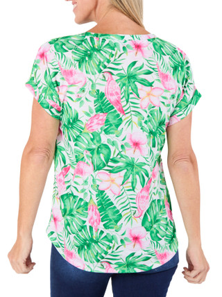 Thumbnail 2: Onque Women's Tropical Print Top  