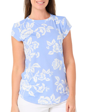 Thumbnail 1: Blue Sol Women's Floral Cap Sleeve Top 