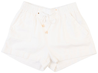 Thumbnail 1: Cisono Juniors Tie Front Solid Linen Shorts 