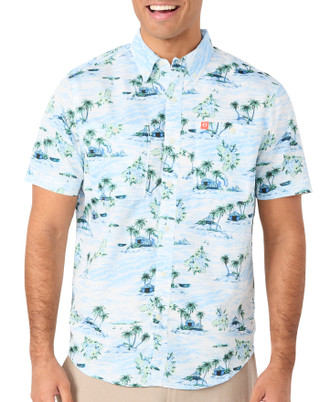 Thumbnail 1: American Outdoor Men's Short Sleeve Print Guide Button Down Shirt 