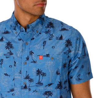Thumbnail 2: American Outdoor Men's Short Sleeve Print Guide Button Down Shirt 
