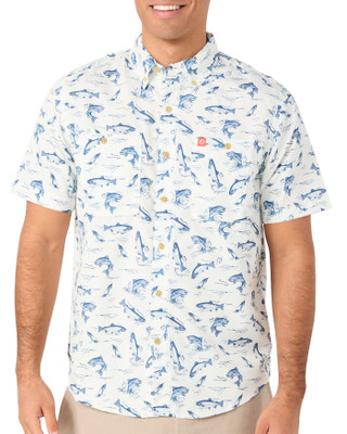 Thumbnail 1: The American Outdoorsman Men's Short Sleeve Print Guide Button Down Shirt 