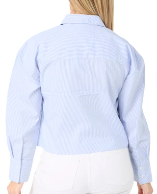 Thumbnail 2: ABS Women's Long Sleeve Rhinestone Cropped Button Down Top 