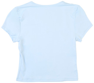 Thumbnail 2: Pink Rose Junior's Short Sleeve Solid Square Neck Tee 