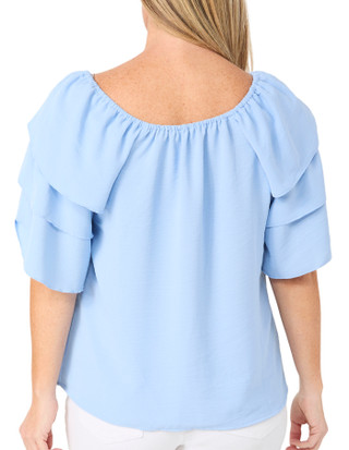 Thumbnail 2: Chenault Women's Short Tiered Sleeve Top 
