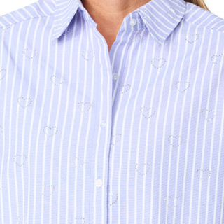 Thumbnail 3: Nanette Lepore Women's Long Sleeve Stripe Embellished Top 