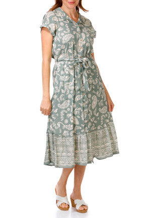 Thumbnail 1: Lucky Brand Women's Short Sleeve Button Down Midi Dress 