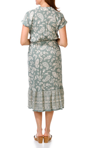 Thumbnail 5: Lucky Brand Women's Short Sleeve Button Down Midi Dress 