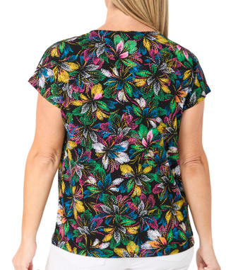 Thumbnail 2: ADRIENNE VITTADINI Women's Short Sleeve Crepe Dolman Top 