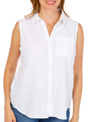 Thumbnail 1: Dash Women's Sleeveless Button Down Top 