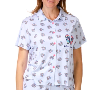 Thumbnail 3: Life is Good Women's 2 Pc Flip Flop Pajama Shorts Set 