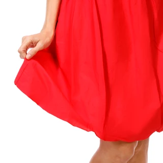 Thumbnail 3: Ellen Tracy Women's Short Sleeve Poplin Bubble Hem Dress 