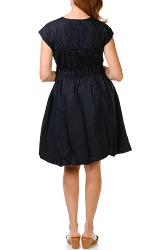Thumbnail 4: Ellen Tracy Women's Short Sleeve Poplin Bubble Hem Dress 