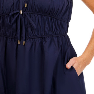 Thumbnail 3: Ellen Tracy Women's Short Sleeve Poplin Bubble Hem Dress 