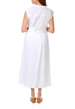 Thumbnail 2: Ellen Tracy Women's Short Sleeve Poplin Pleated Dress 