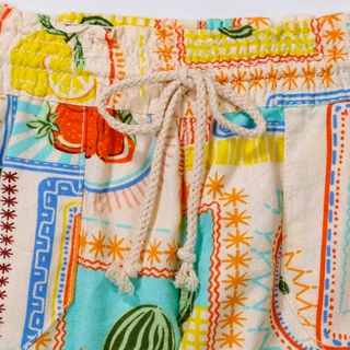 Thumbnail 2: April Kiss Junior's Rope Drawstring Linen Beach Shorts 