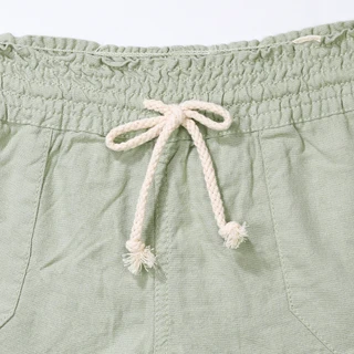 Thumbnail 3: April Kiss Junior's Rope Drawstring Linen Beach Shorts 