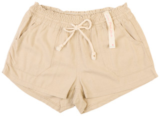 Thumbnail 1: April Kiss Juniors Rope Drawstring Linen Beach Shorts 