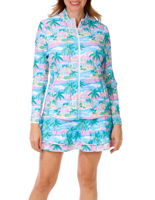 Thumbnail 4: GOTTEX Women's Active Tiered Tropical Skort 